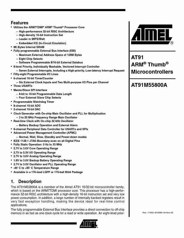 Atmel Answering Machine AT91M55800A-page_pdf